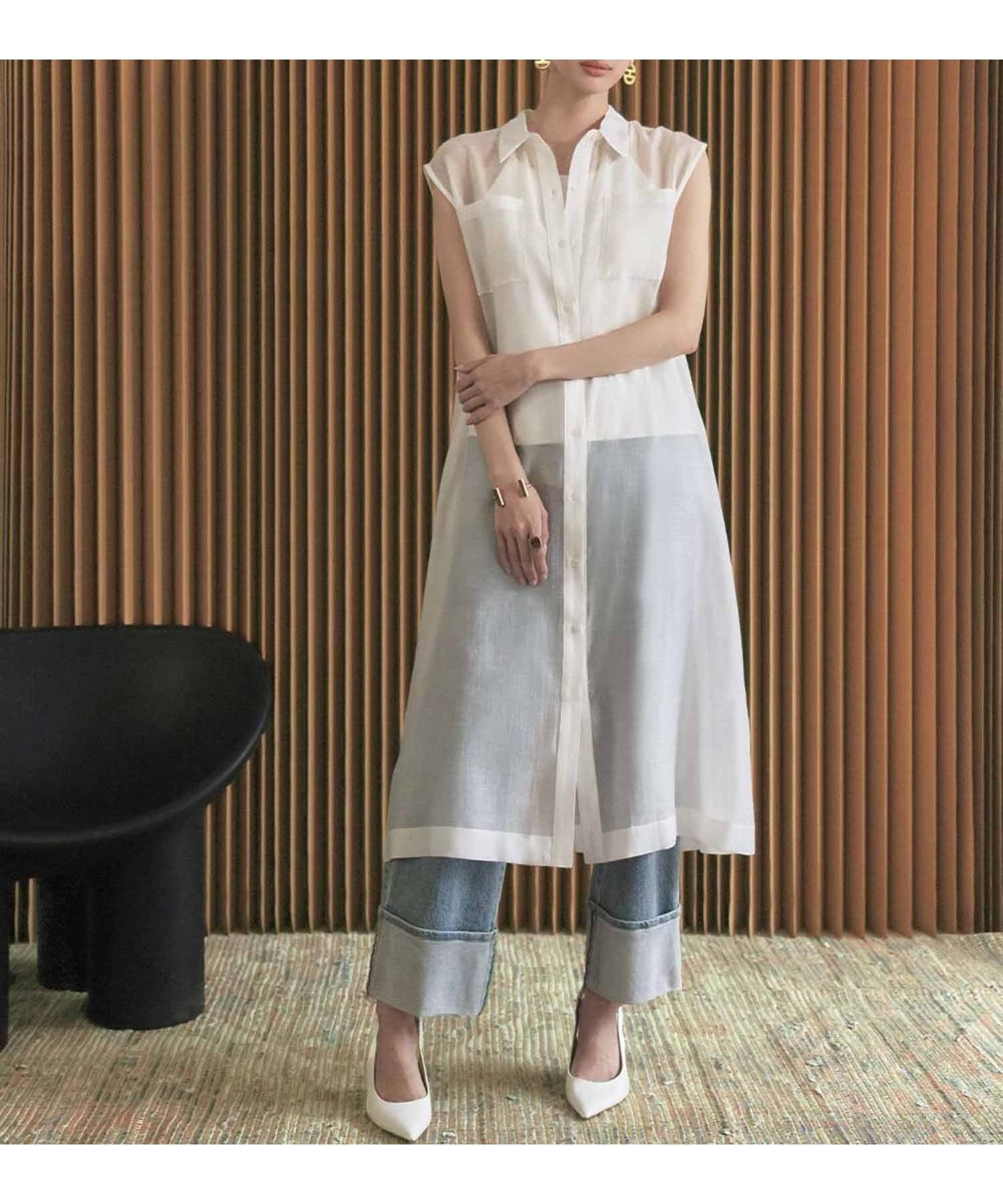 【エルフランク/ELFRANK】の【2026SS】ノースリーブシアーシャツロングワンピース Washable 大人の最旬トレンドファッション＆コーディネート founy(ファウニー) 　ファッション　Fashion　レディースファッション　Fashion for Women　ワンピース　Dresses　新作・新入荷　New Arrivals / New In　2026年　2026　2026春夏・S/S　Spring/Summer 2026 SS26　プチプライス・低価格　Affordable / Budget Price　 other-1|ID: prp329100004968273 ipo3291000000037262623