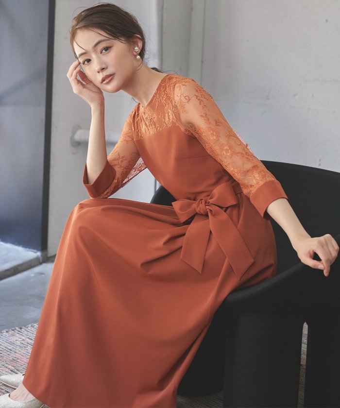【ガール/GIRL】のレーススリーブロング丈フィット&フレア結婚式ワンピースドレス インテリア・キッズ・メンズ・レディースファッション・服の通販 founy(ファウニー) https://founy.com/ ファッション Fashion レディースファッション Fashion for Women ワンピース Dresses フォーマル・パーティードレス・結婚式用ドレス Elegant & Casual Dresses 新作・新入荷 New Arrivals / New In ドレス Dress, One-Piece フィット Fit, Slim Fit フレア Flare, Flared プチプライス・低価格 Affordable / Budget Price 結婚式 Wedding |ID: prp329100004968295 ipo3291000000037262694