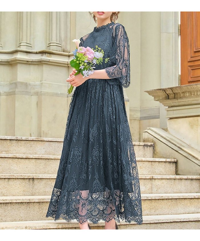 【ガール/GIRL】のハイネック5分袖総レースミモレ丈結婚式パーティードレス インテリア・キッズ・メンズ・レディースファッション・服の通販 founy(ファウニー) https://founy.com/ ファッション Fashion レディースファッション Fashion for Women トップス・カットソー Cut & Sew Tops ワンピース Dresses フォーマル・パーティードレス・結婚式用ドレス Elegant & Casual Dresses 新作・新入荷 New Arrivals / New In ドレス Dress, One-Piece ハイネック High Neck, Mock Neck プチプライス・低価格 Affordable / Budget Price 結婚式 Wedding |ID: prp329100004968345 ipo3291000000037262839