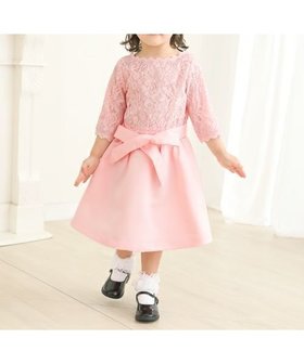 【ガール/GIRL】の子供用リボンベルト付きレース&サテンフレア結婚式ワンピースドレス 大人の最旬トレンドファッション＆コーディネート founy(ファウニー) ファッション Fashion レディースファッション Fashion for Women ワンピース Dresses フォーマル・パーティードレス・結婚式用ドレス Elegant & Casual Dresses ベルト&ウエストマーク Belts & Waist Accessories 新作・新入荷 New Arrivals / New In サテン Satin, Glossy Fabric ドレス Dress, One-Piece フレア Flare, Flared プチプライス・低価格 Affordable / Budget Price リボン Ribbon, Bow レース Lace, Lace Fabric 結婚式 Wedding |ID:prp329100004968408