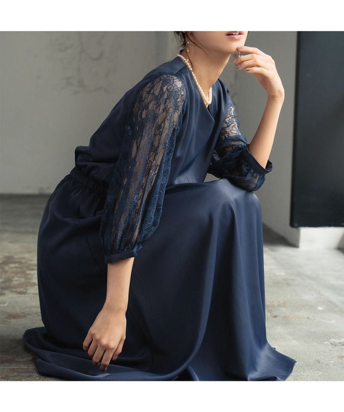 【ガール/GIRL】のフラワーレーススリーブミモレ丈結婚式ワンピースドレス インテリア・キッズ・メンズ・レディースファッション・服の通販 founy(ファウニー) https://founy.com/ ファッション Fashion レディースファッション Fashion for Women ワンピース Dresses フォーマル・パーティードレス・結婚式用ドレス Elegant & Casual Dresses 新作・新入荷 New Arrivals / New In ドレス Dress, One-Piece プチプライス・低価格 Affordable / Budget Price 結婚式 Wedding |ID: prp329100004968443 ipo3291000000037263134