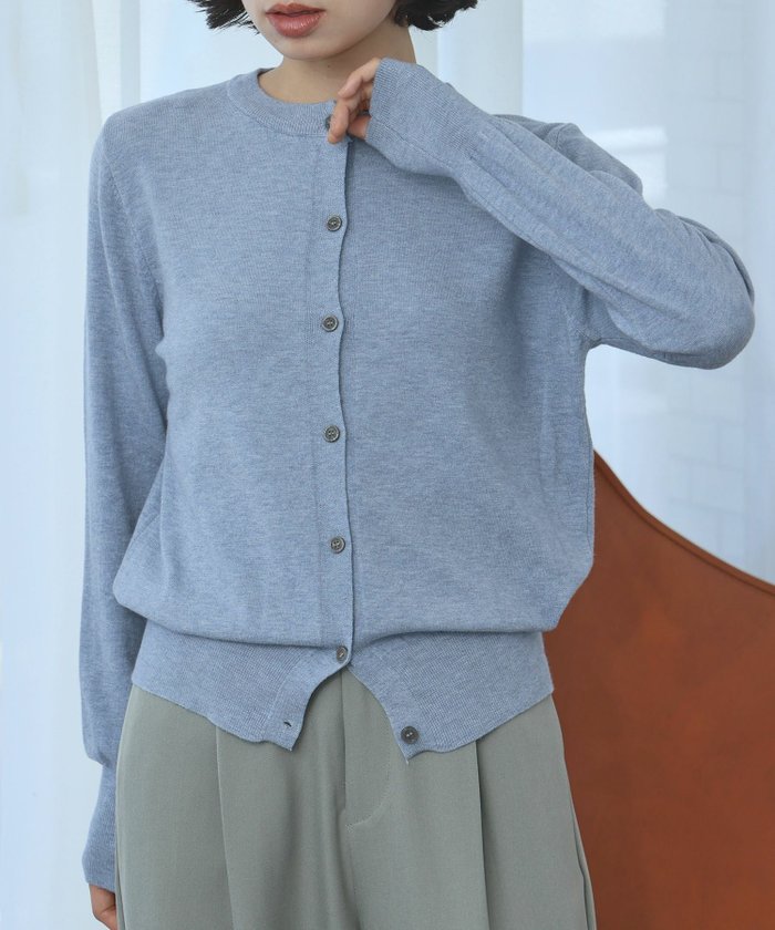 【アンピルーラ/Ampirula】のクルーネックシンプルニットカーディガン インテリア・キッズ・メンズ・レディースファッション・服の通販 founy(ファウニー) https://founy.com/ ファッション Fashion レディースファッション Fashion for Women トップス・カットソー Cut & Sew Tops ニット Knit Tops & Sweaters カーディガン・羽織り Layered Style Cardigans 新作・新入荷 New Arrivals / New In プチプライス・低価格 Affordable / Budget Price |ID: prp329100004968637 ipo3291000000037263796