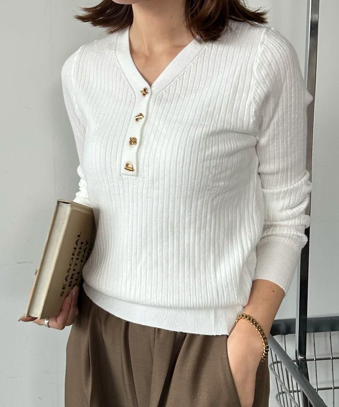 【アンピルーラ/Ampirula】のVネックリブニットプルオーバー インテリア・キッズ・メンズ・レディースファッション・服の通販 founy(ファウニー) https://founy.com/ ファッション Fashion レディースファッション Fashion for Women トップス・カットソー Cut & Sew Tops ニット Knit Tops & Sweaters カジュアルプルオーバー・ニットトップス Pullovers & Knit Tops / Casual Pullovers Vネックトップス V-Neck Tops / V-Cut Neckline Shirts 新作・新入荷 New Arrivals / New In プチプライス・低価格 Affordable / Budget Price |ID: prp329100004968640 ipo3291000000037263808