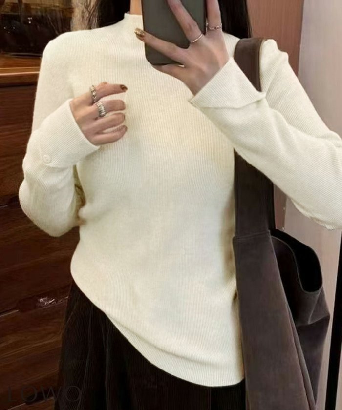 【ロワ/LOWO】のモックネックリブニットプルオーバー インテリア・キッズ・メンズ・レディースファッション・服の通販 founy(ファウニー) https://founy.com/ ファッション Fashion レディースファッション Fashion for Women トップス・カットソー Cut & Sew Tops ニット Knit Tops & Sweaters カジュアルプルオーバー・ニットトップス Pullovers & Knit Tops / Casual Pullovers 新作・新入荷 New Arrivals / New In プチプライス・低価格 Affordable / Budget Price |ID: prp329100004968765 ipo3291000000037264262