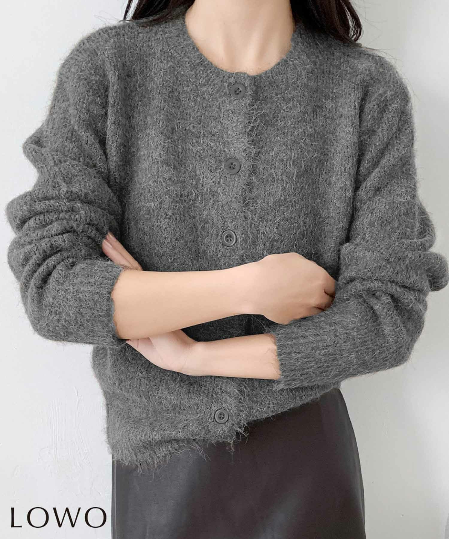 【ロワ/LOWO】のクルーネックシンプルニットカーディガン 大人の最旬トレンドファッション＆コーディネート founy(ファウニー) 　ファッション　Fashion　レディースファッション　Fashion for Women　トップス・カットソー　Cut & Sew Tops　ニット　Knit Tops & Sweaters　カーディガン・羽織り　Layered Style Cardigans　新作・新入荷　New Arrivals / New In　プチプライス・低価格　Affordable / Budget Price　 other-1|ID: prp329100004968804 ipo3291000000037264390