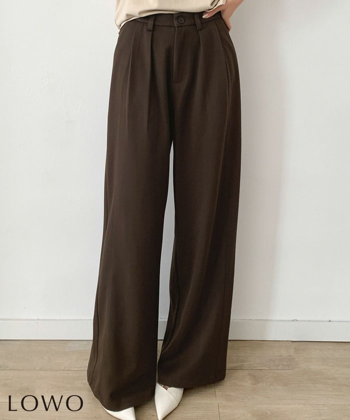 【ロワ/LOWO】のタックワイドパンツ インテリア・キッズ・メンズ・レディースファッション・服の通販 founy(ファウニー) https://founy.com/ ファッション Fashion レディースファッション Fashion for Women パンツ Pants & Trousers 新作・新入荷 New Arrivals / New In プチプライス・低価格 Affordable / Budget Price |ID: prp329100004968836 ipo3291000000037264504