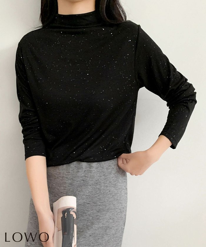 【ロワ/LOWO】のハイネックラメカットソー インテリア・キッズ・メンズ・レディースファッション・服の通販 founy(ファウニー) https://founy.com/ ファッション Fashion レディースファッション Fashion for Women トップス・カットソー Cut & Sew Tops カットソー・ベーシックTシャツ Cut-and-Sewn Tops / Stretch Tees & Basics 新作・新入荷 New Arrivals / New In プチプライス・低価格 Affordable / Budget Price |ID: prp329100004968878 ipo3291000000037264650