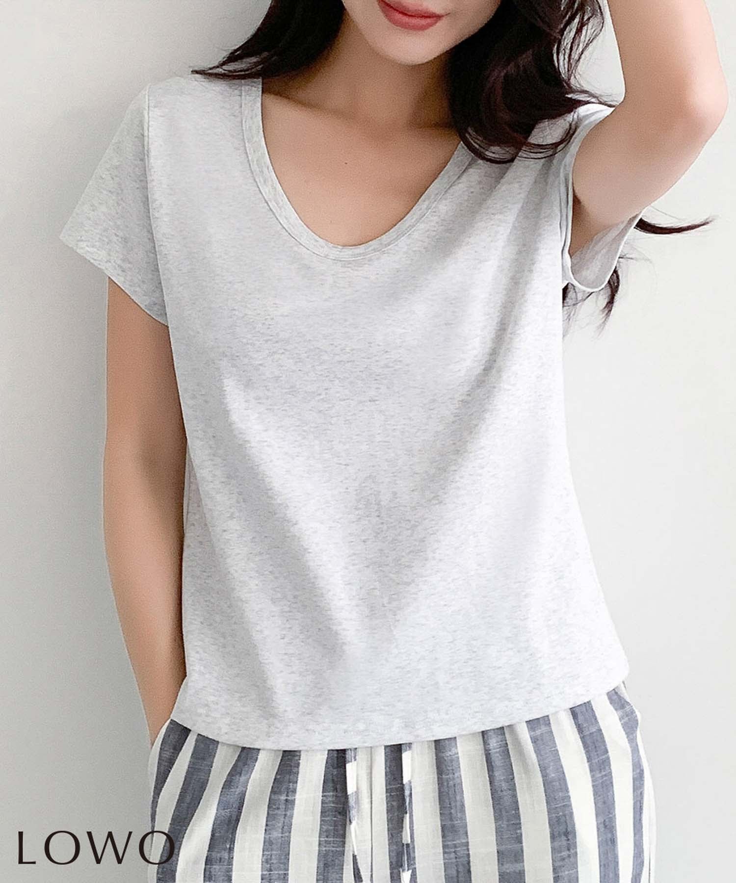 【ロワ/LOWO】の綿混クルーネックショート丈Tシャツカットソー 大人の最旬トレンドファッション＆コーディネート founy(ファウニー) 　ファッション　Fashion　レディースファッション　Fashion for Women　トップス・カットソー　Cut & Sew Tops　シャツ・ブラウス・オフィスカジュアル　Elegant Blouses & Button-Ups　ロングTシャツ・Tシャツ　Longline T-Shirts & Tees　カットソー・ベーシックTシャツ　Cut-and-Sewn Tops / Stretch Tees & Basics　新作・新入荷　New Arrivals / New In　カットソー　Cut and Sewn Top　プチプライス・低価格　Affordable / Budget Price　 other-1|ID: prp329100004984212 ipo3291000000037337688